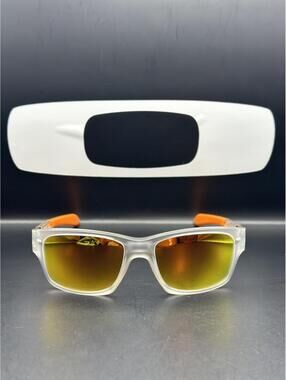 Oakley Jupiter Squared Matte Clear w/ Fire Iridium Lenses OO9135-03